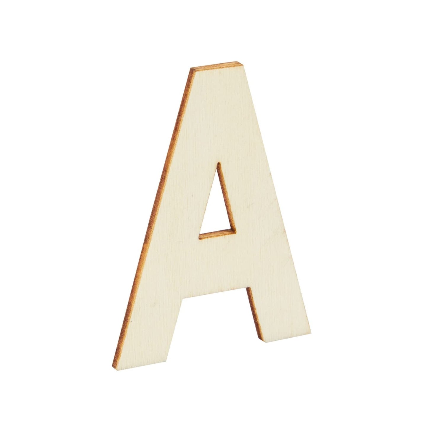 Juvale Wooden Letters for Crafts, Alphabet Set - 2-Inch Natural Wood, 104-Piece Uppercase Alphabet - 26-Compartment Sorting Tray - DIY Wood Letters for Painting & Decorating