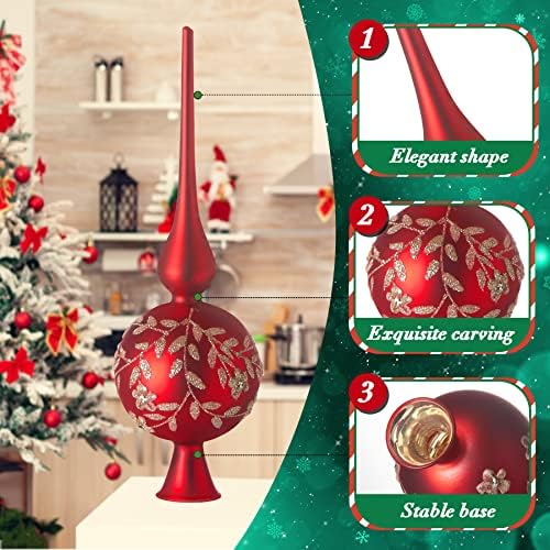 Glass Spherical Christmas Tree Topper 12"