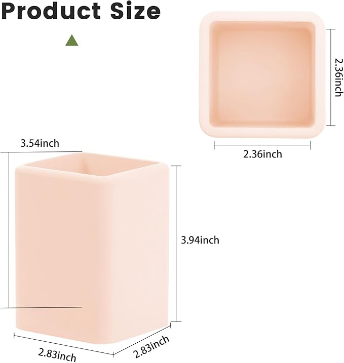 Luxspire Toothbrush Holders, 2 PCS Diatomite Toothbrush Cups, Fast Drying Toothbrush Holders for Bathroom, Toothpaste Holder for Bathroom Countertop, Pink