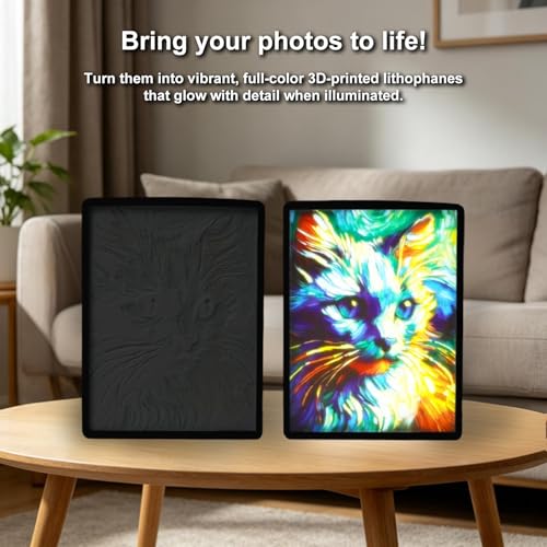 12PCS Lithophane LED Backlight Board Kit KC009 KC010 for Bambu Lab H2C/X1/P2S/A1 LED Light Board Backlights Makerworld Model Parts USB 3D Print Accessory Photo Model DIY Light Box - color: 12 PCS Lithophane LED