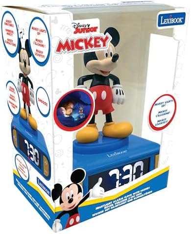 LEXiBOOK, Mickey Nightlight Alarm Clock, RL800MCH