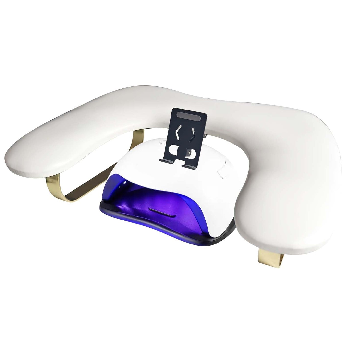 Yizhuo Ergonomic Nail Arm Rest with Adjustable Phone Holder & 2 PCS Nail Arm Rest Covers Bundle