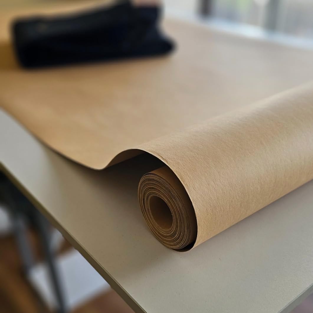 HAUTICO Pattern Making Brown Paper – 15 Yards, 250g Medium Weight Sustainable Drafting Paper for Sewing, Durable Block Paper for Tracing, Altering & Pattern Drafting