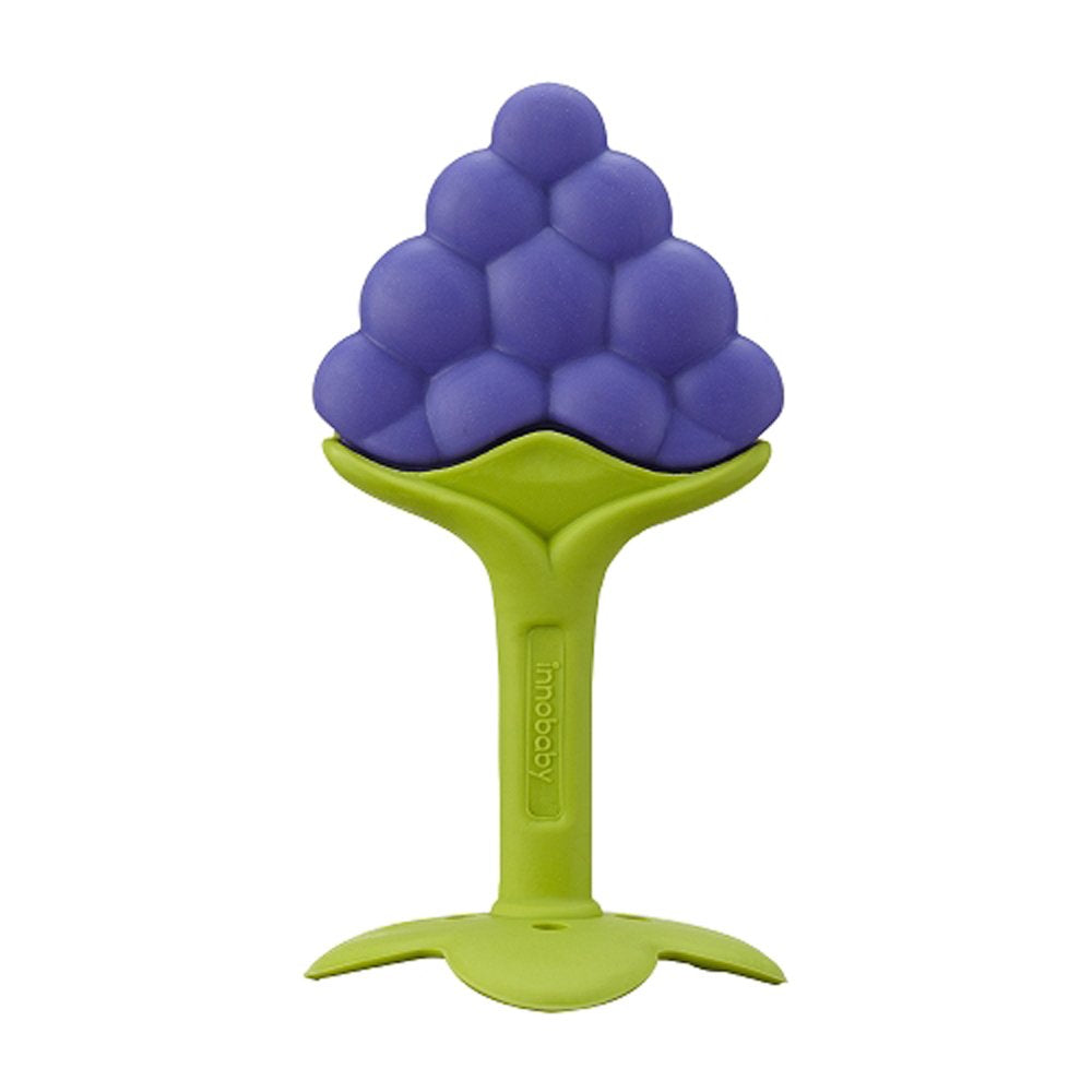Award Winning Original Teethin’ Smart EZ Grip Fruit Teether by Innobaby - Sore Gum Relief for Front Teeth & Molars with BPA Free Teether Sensory Toy for Babies & Toddlers - Apple/Grape/Berry