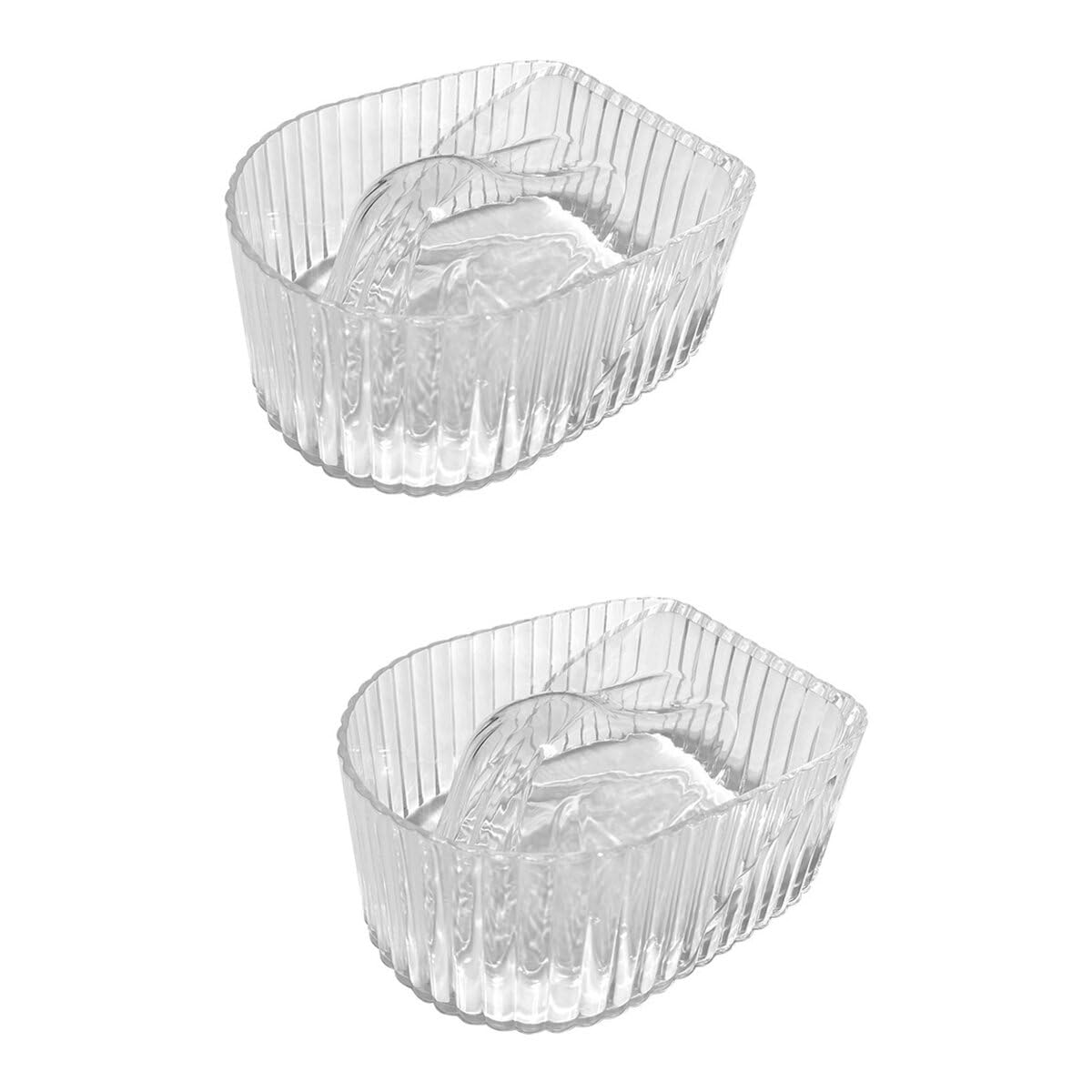 FRCOLOR Nail Soaking Bowl 5.8X4.3X4.9 Inch Clear Acrylic Manicure Dish for Soak off Gel Polish Remover and Dip Powder Removal Hand Soak Bowl for Home and Salon Use