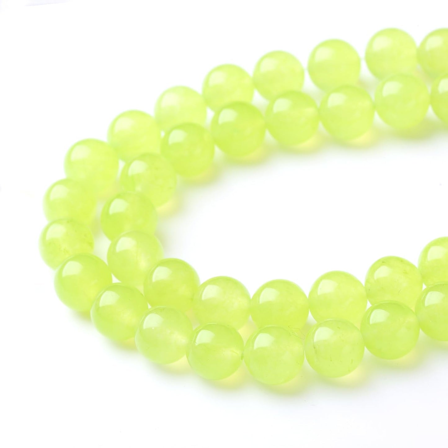 32PCS 12MM Natural Apple Green Chalcedony Stone Beads Round Loose Stone Beads for Jewelry Making DIY Energy Stone Healing Power Bracelet 15"
