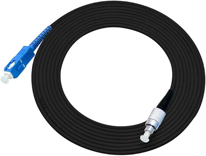 Jeirdus 200M SC to FC Outdoor Armored Simplex 9/125 SM Fiber Optic Cable Jumper Optical Patch Cord Singlemode 200Meters 656ft SC-FC