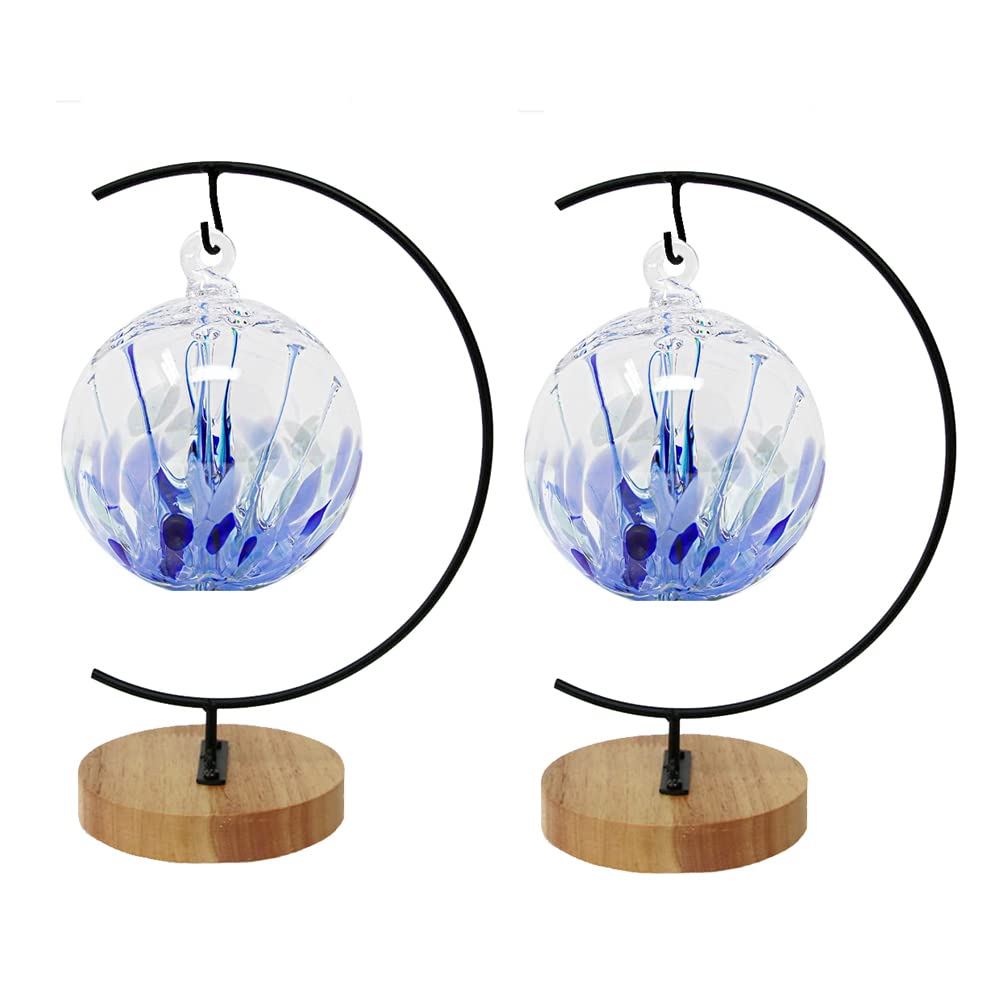 WOCTDTHW Ornament Display Stand Holder Iron Hanger for Chrismas Hanging Glass Globes (C Shape 2 Pcs)