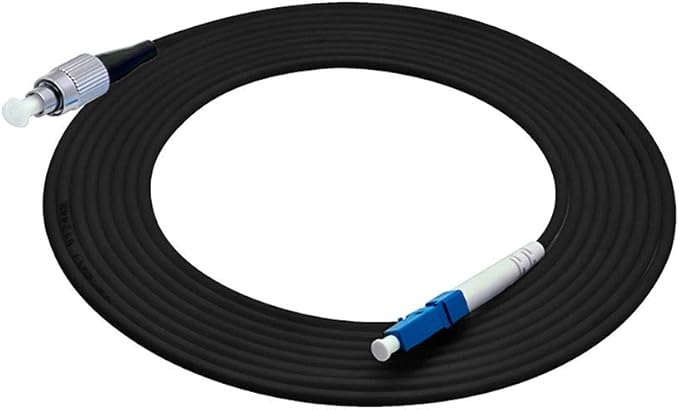Jeirdus 300M LC to FC Outdoor Armored Simplex 9/125 SM Fiber Optic Cable Jumper Optical Patch Cord Singlemode 300Meters 985ft LC-FC