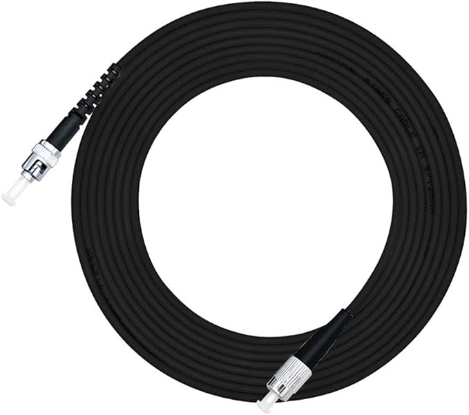 Jeirdus 50M FC to ST Outdoor Armored Simplex 9/125 SM Fiber Optic Cable Jumper Optical Patch Cord Singlemode 50Meters 160ft FC-ST
