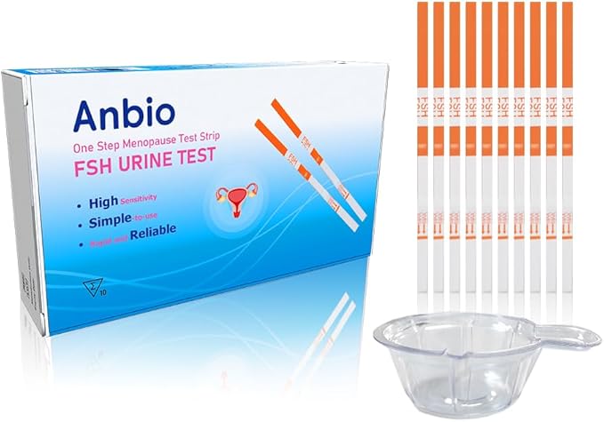 FSH Menopause Test Strips, 10 Test Pack, Menopause Testing Kit, Home Urine FSH Test at Home, Perimenopause Test Hormone Balance for Women