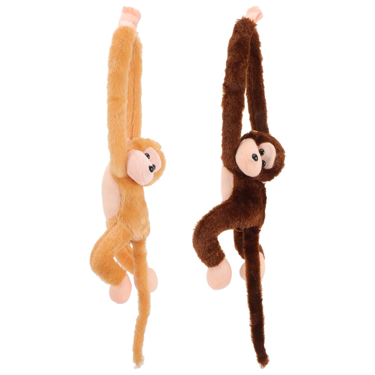 Abaodam 2Pcs Hanging Monkey Plush Monkey Stuffed Animal Cute Toy for Christmas Jungel Theme Birthday Party Favors Decorations