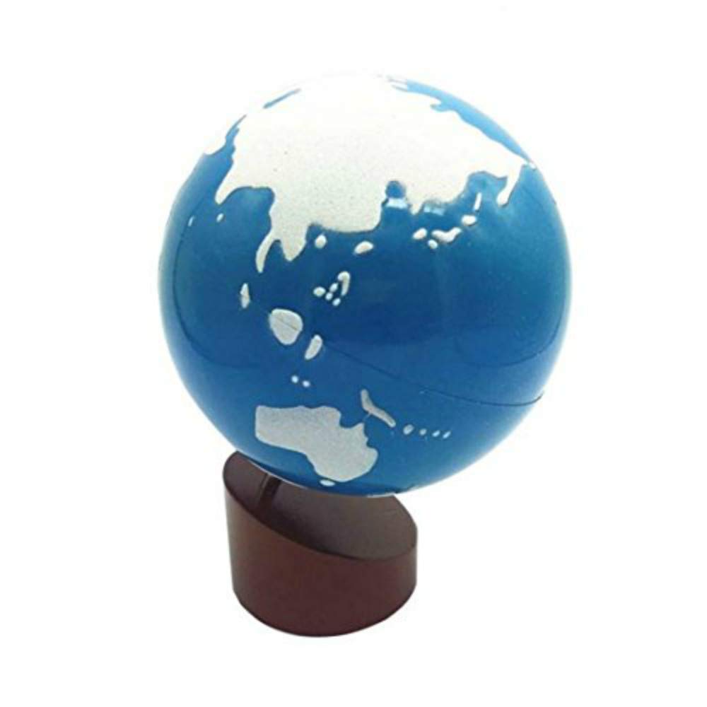 Baby Earth Globe Toys Montessori Earth Globe Plastic and Wood Material Learn to Know World Children Early Learning Teaching Aids (multicolor)