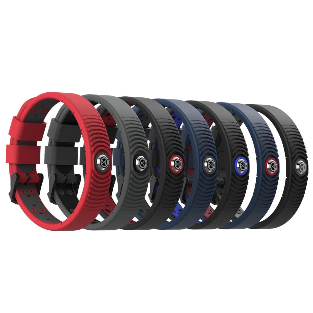 PROEXL 18 MAX Sports Magnetic Bracelet - Waterproof - Breathable Strap - Super Strength - Red Gray