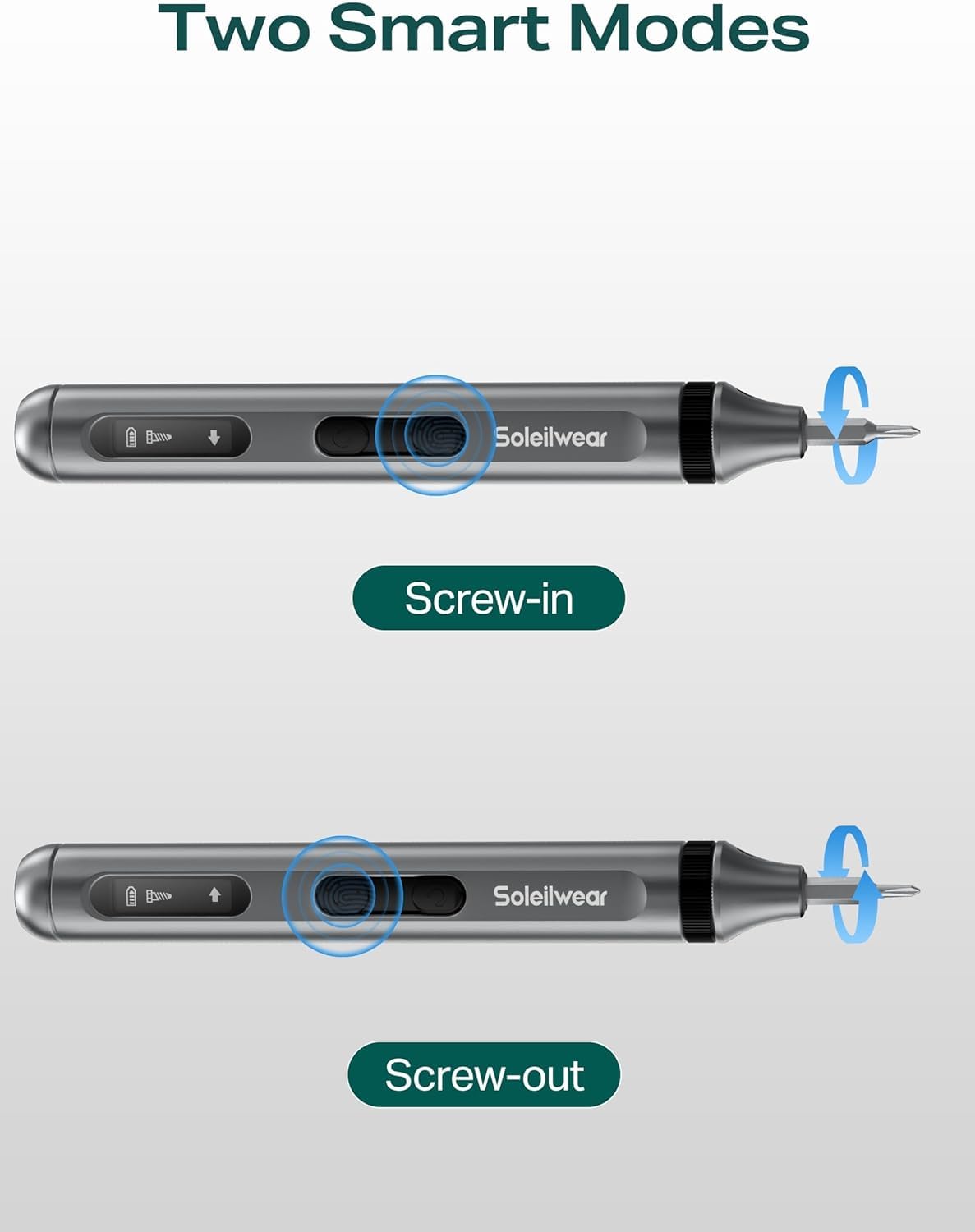Mini Electric Screwdriver Set, 52 in 1 Precision Electric Screwdriver Cordless with 48 Magnetic Bits, Power Screwdriver Repair Tool Kit with Tweezers and Pry Bar, for Laptop Phone Electronics Repair