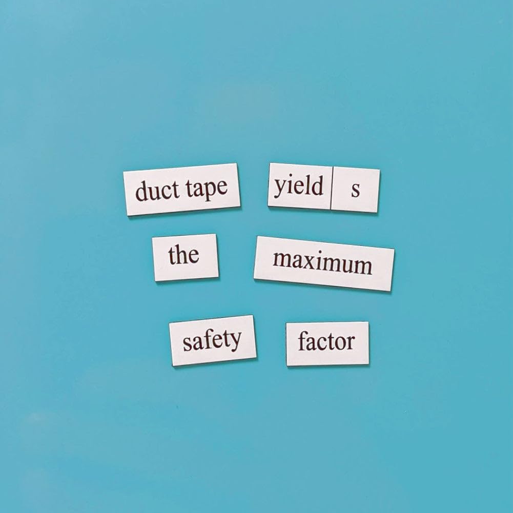 Engineering Word Magnets Kit - Funny Nerdy Poetry Set for College to PhD & Professional Engineers - Ideal Cool Geek Gifts Office Refrigerator-Magnetic White Board - Perfect for STEM Students & Adults