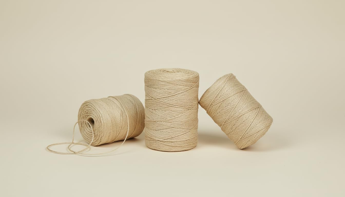 Sisalana® Premium Brazilian 1640ft (500m) Coil Sisal Twine, 100% Natural Garden Twine for Plants, Crafts, Packing, Macrame & DIY Projects, Strong & Biodegradable