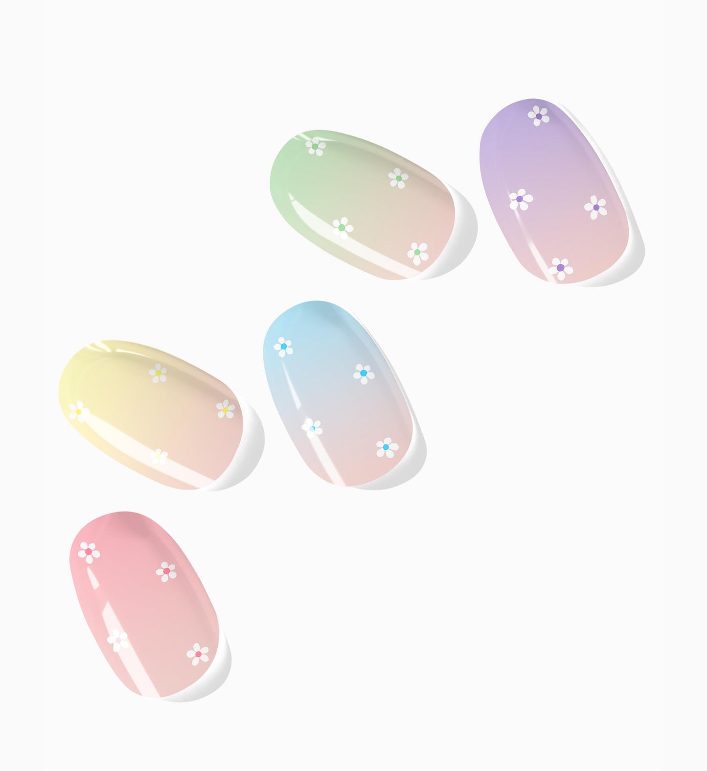 Nova Nails Semi Cured Gel Nail Strips (Flower Child)
