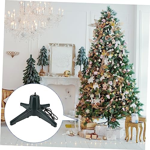 1pc Electric Christmas Tree Stand Rotatable Base for Trees Easy Installation Us Support for Home and Restaurant Decor