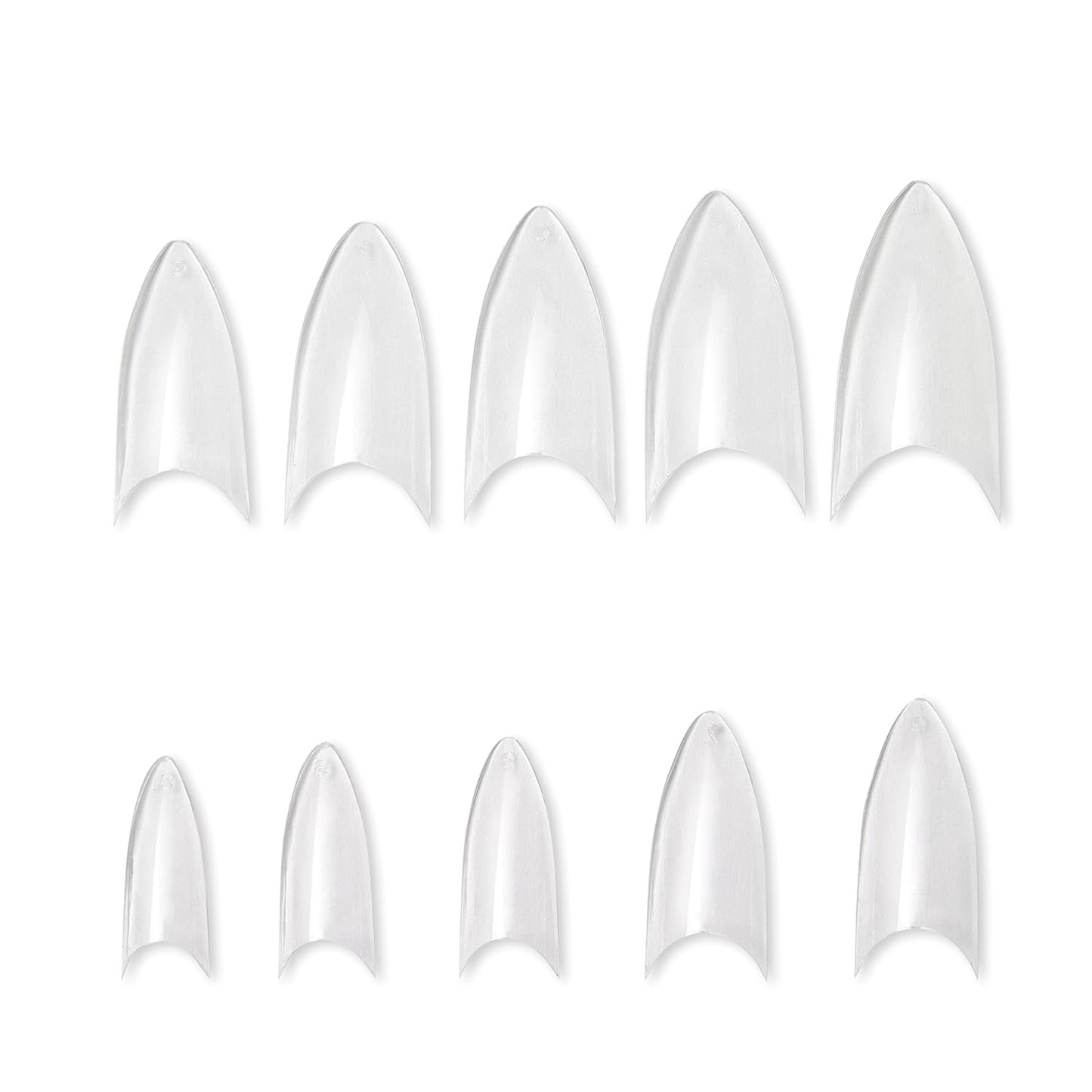FingerPaints Almond Shape Half Well Tips, Flexible, Quick to Apply & Easy to Blend, 200 Ct