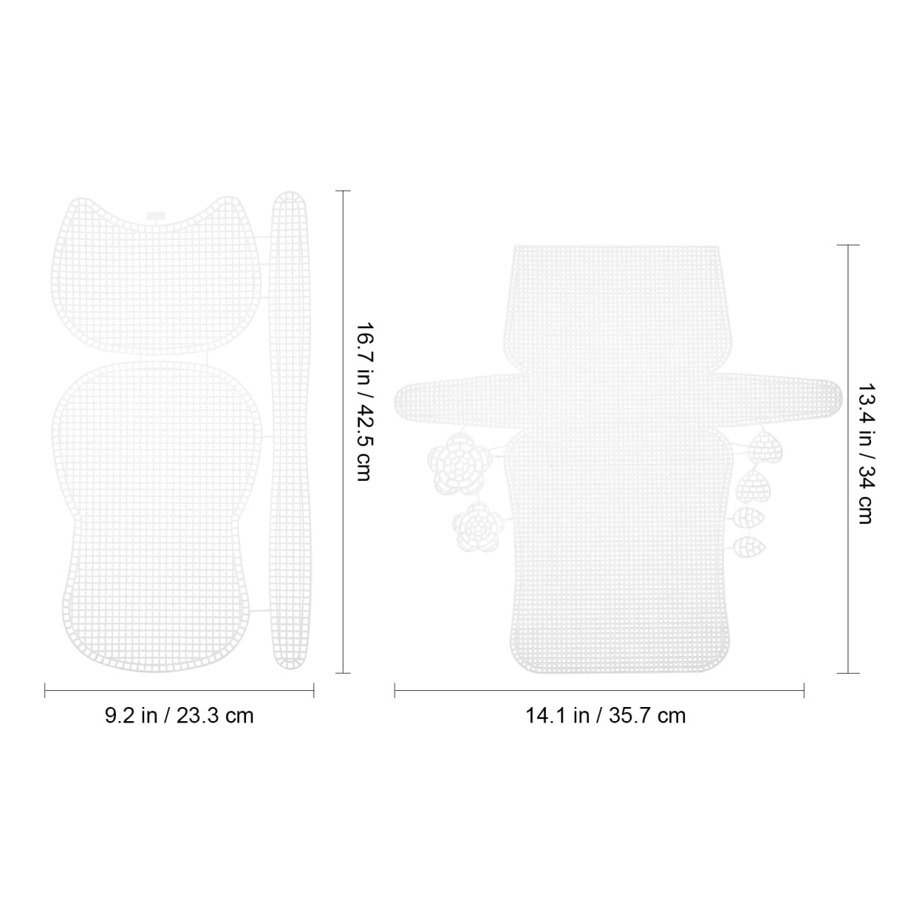 KALLORY 6Pcs DIY Plastic Mesh Canvas Sheets, Clear Plastic Mesh Sheet for Crochet Purse Making Embroidery Blank Needlepoint Canvas Craft Acrylic Yarn Crafting Knit Crochet Project