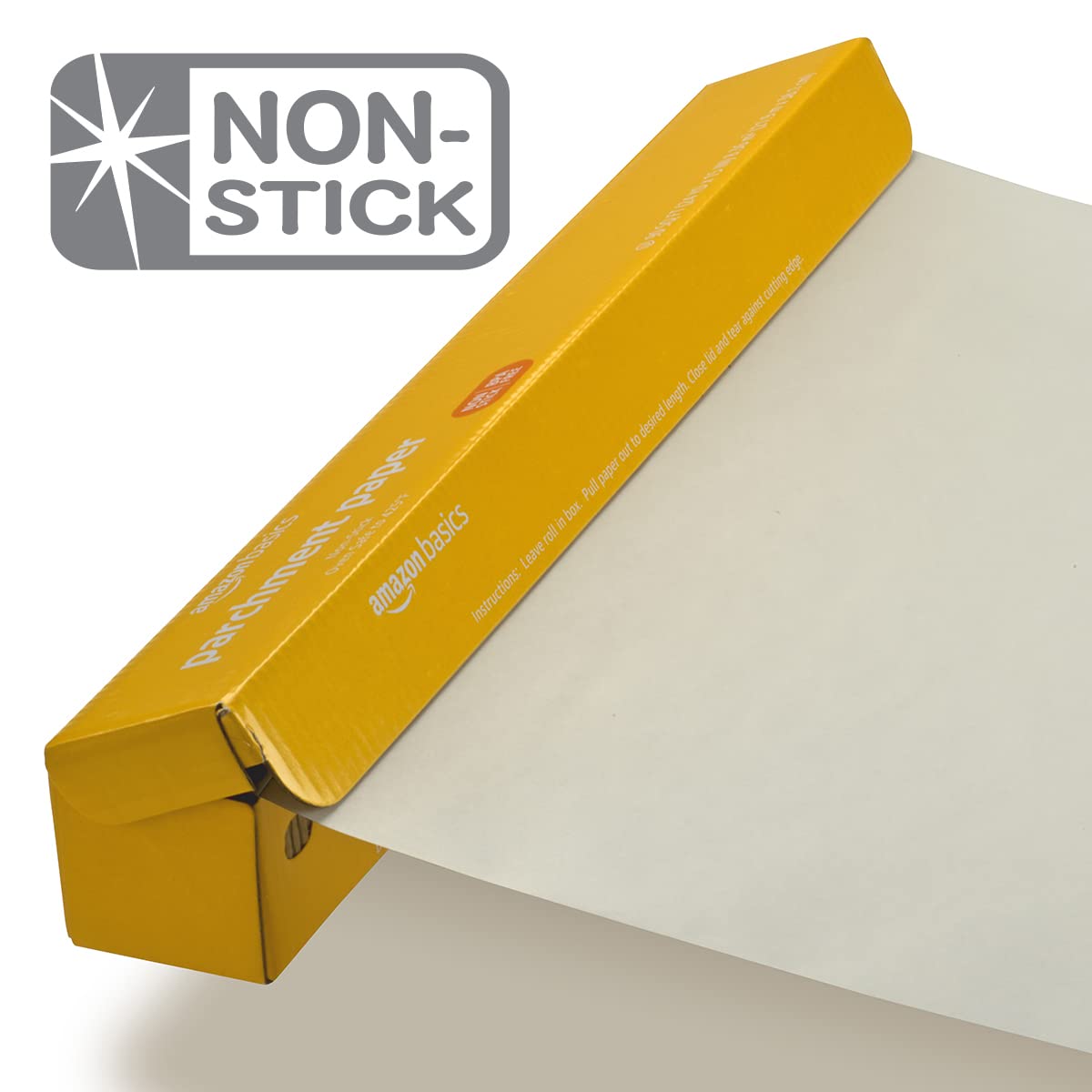 Amazon Basics Parchment Paper for Baking, Non-Stick, 90 Sq Ft Roll, (Pack of 2)