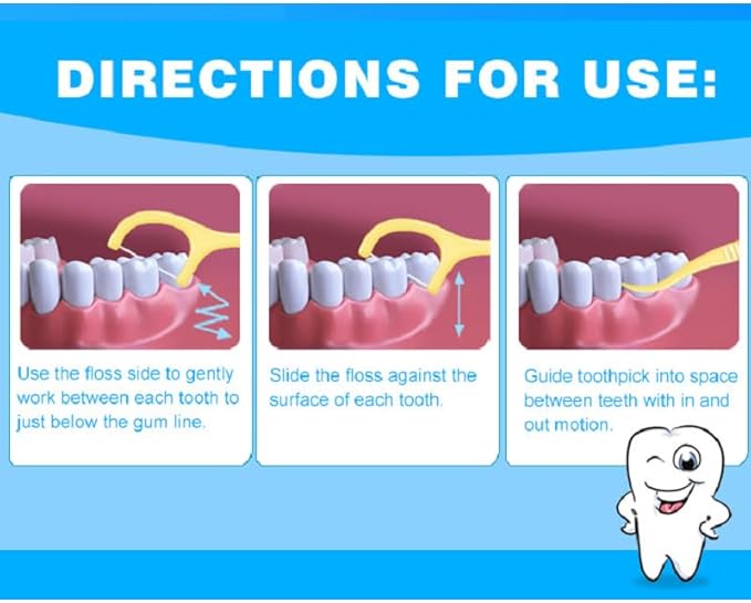 Fruit Flavored Floss，toothpicks，Cleaning Teeth，Ultra-fine Dental Floss Stick, Fight Tooth Decay and Keep Your Teeth Clean，Teeth Cleaning Tool (400 Pieces (Bagged/Single line), Mixed Flavors)