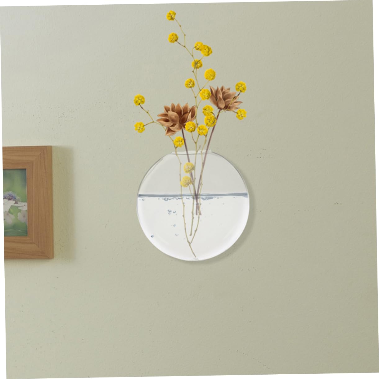 Healifty 2pcs Glass Wall Decor Wall Hanging Plant Vase Hydroponic Plant Terrarium Easy Care Container for Home