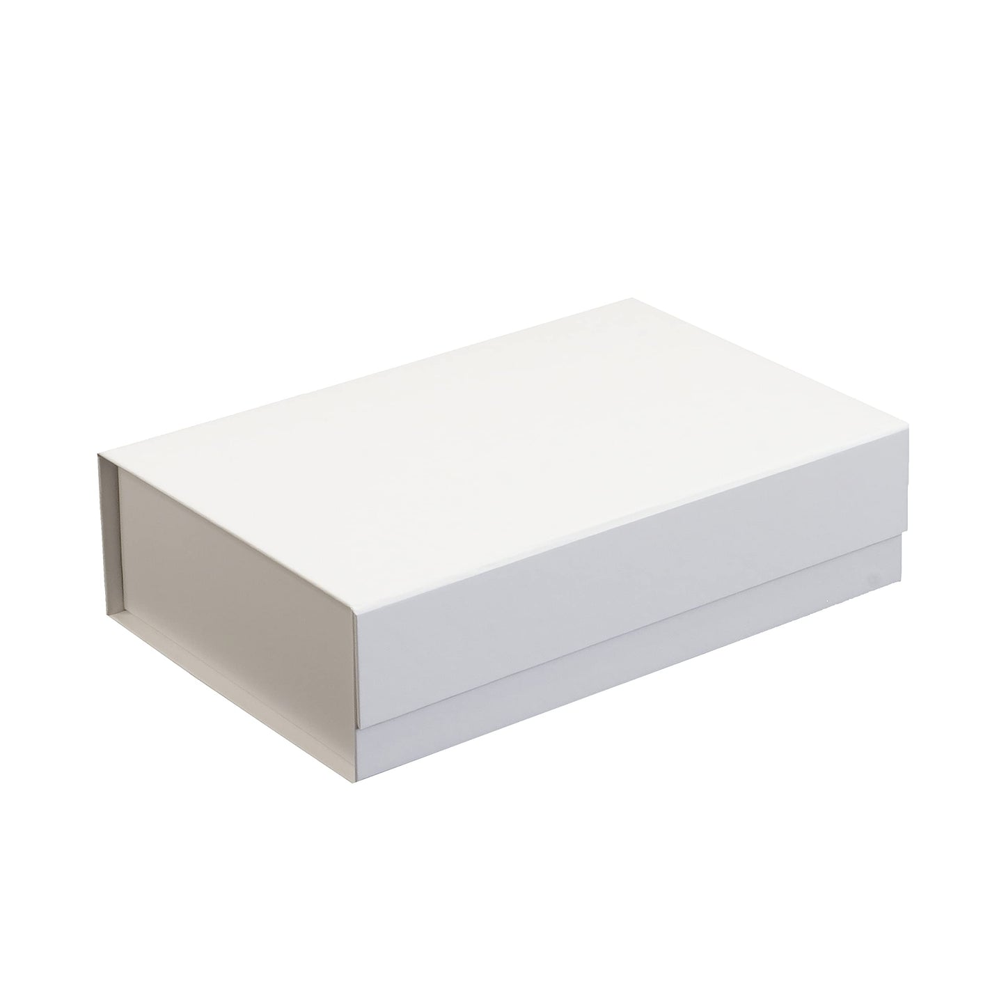 5PC Gift Boxes with Lids 10"x6.7"x2.8" - Matte, Collapsible Magnetic Closure Gift Box for Presents - Groomsmen & Bridesmaid Proposal Boxes, Wedding, PR, Birthdays, Holidays - White