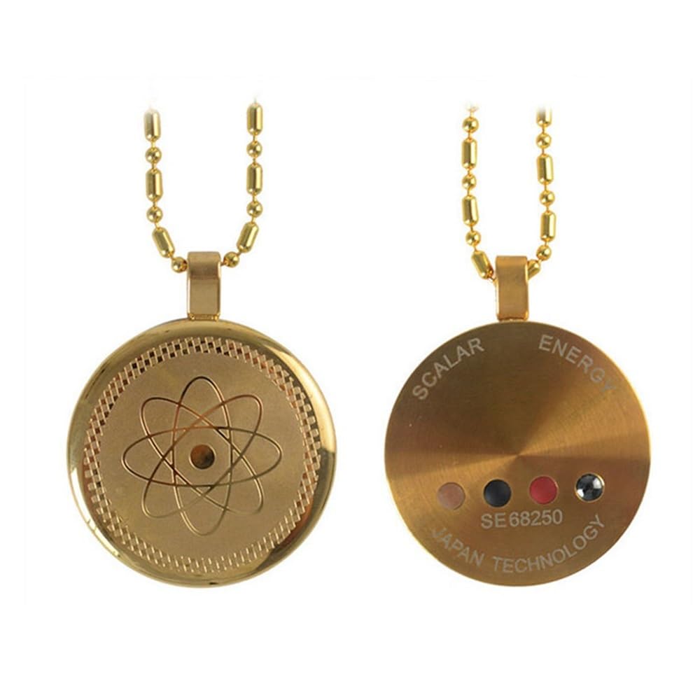 TAMHOPE Cosmic Metatron Cube Shield Defense Necklace,Terahertz Cosmic Energy Protection Necklace,Gold Color