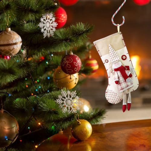 BESPORTBLE Christmas Ornament Hooks Iron and PVC 10pcs for Hanging Stockings and Small Items, Multi-Functional Stocking Hooks with Easy Installation for Christmas Party Decorations