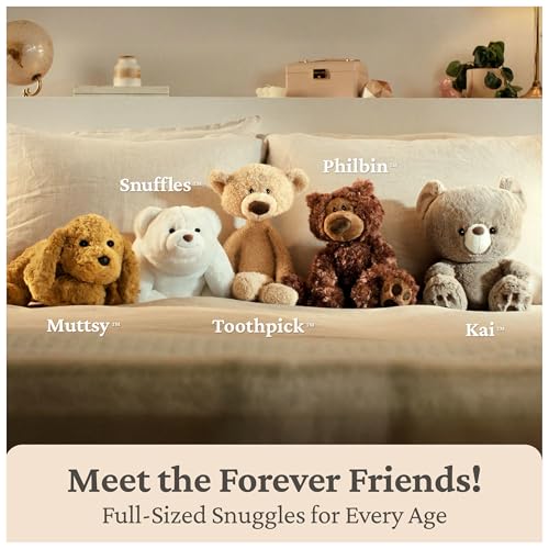 GUND Baby Philbin Plush Lovey, Teddy Bear with Baby Blanket, Stuffed Animal Sensory Toy, Brown, 14”