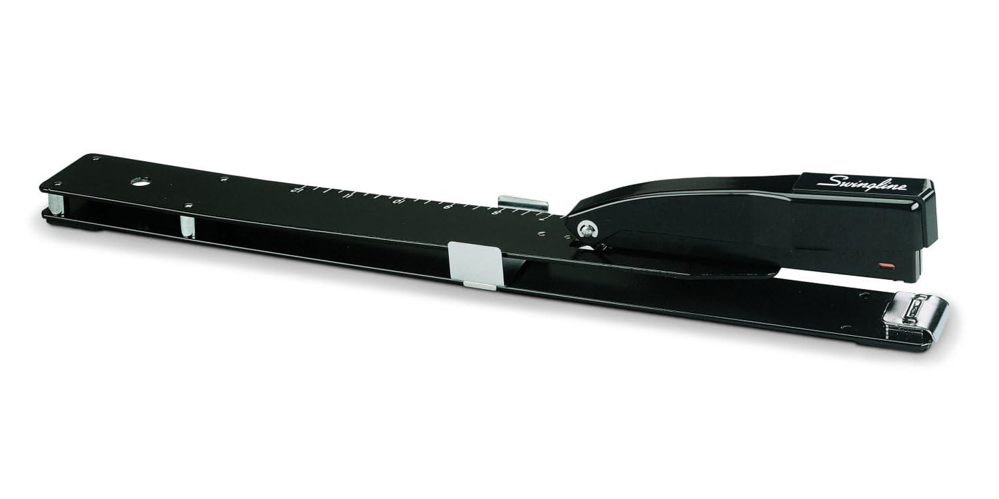 Swingline Long Reach Stapler, 20 Sheet Capacity, Jam Free, 12" Reach, Metal, Black (S7034121P)