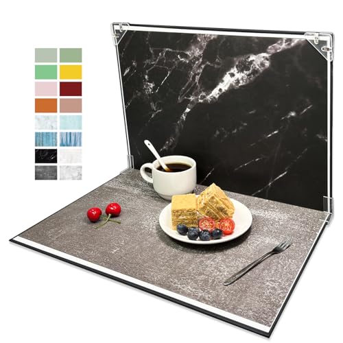 Photo Backdrop Board Studio Kit with 8PCS 16Patterns Food Photography Small Portable Photo Setting Casual Item Photography 16.5 * 11.5 Inch - color: Multi
