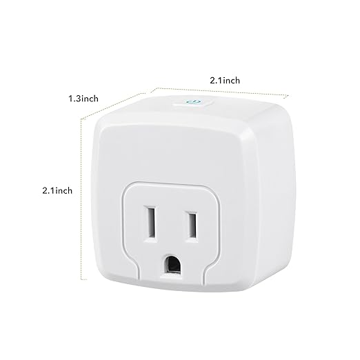 HBN Smart Plug Mini 15A, WiFi Smart Outlet Works with Alexa, Google Home Assistant, Remote Control with Timer Function, No Hub Required, ETL Certified, 2.4G WiFi Only, 4-Pack