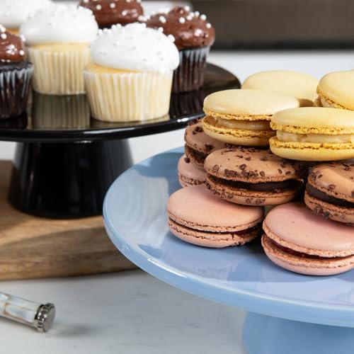 The Cake Stand – 10 Inch Gloss Ceramic Pedestal Cake Stand, Modern Footed Dessert Stand for Cakes, Cupcakes, Cookies & More (Rose) - color: Rose