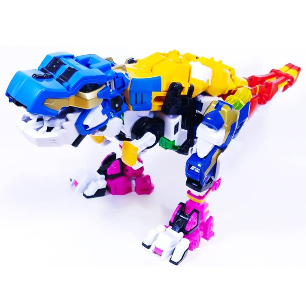 It likes Miniforce Super Dino Power 2 Super T-Raking- 5 Robots Transform into one Dinosaur Robot 19.2 * 9.6 * 13.5in