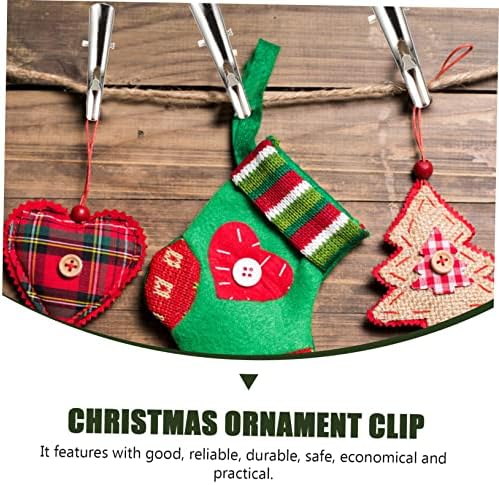Cabilock 400pcs Xmas Flower Clips Xmas Ornament Clips for Christmas Tree Decoration for Floral Arrangements for Wreaths and Crafts