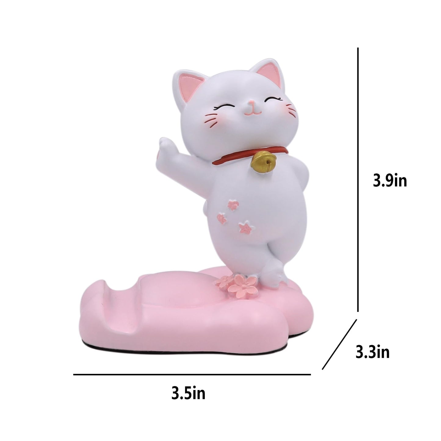 Amamcy Cute Cat Phone Holder Desk Ornament Kawaii Phone Stand Universal Desk Phone Stand for All Mobile Smartphones Tablets
