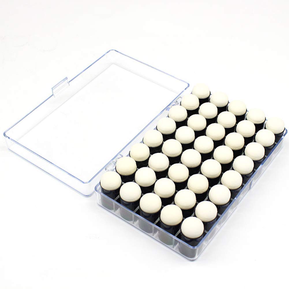 40pcs Finger Sponge Daubers with Storage Box for Painting Chalk Ink Card Making Drawing DIY Craft Handmade Finger Painting Sponge Set Craft Drawing Sponges Dauber Set Paintings Projects-Daubers