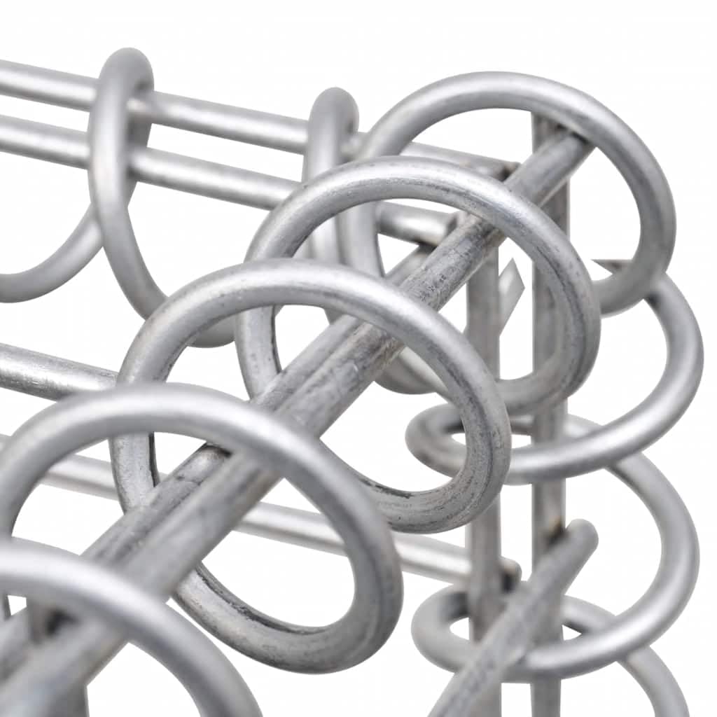 vidaXL Gabion Raised Bed Silver Galvanized Steel Large