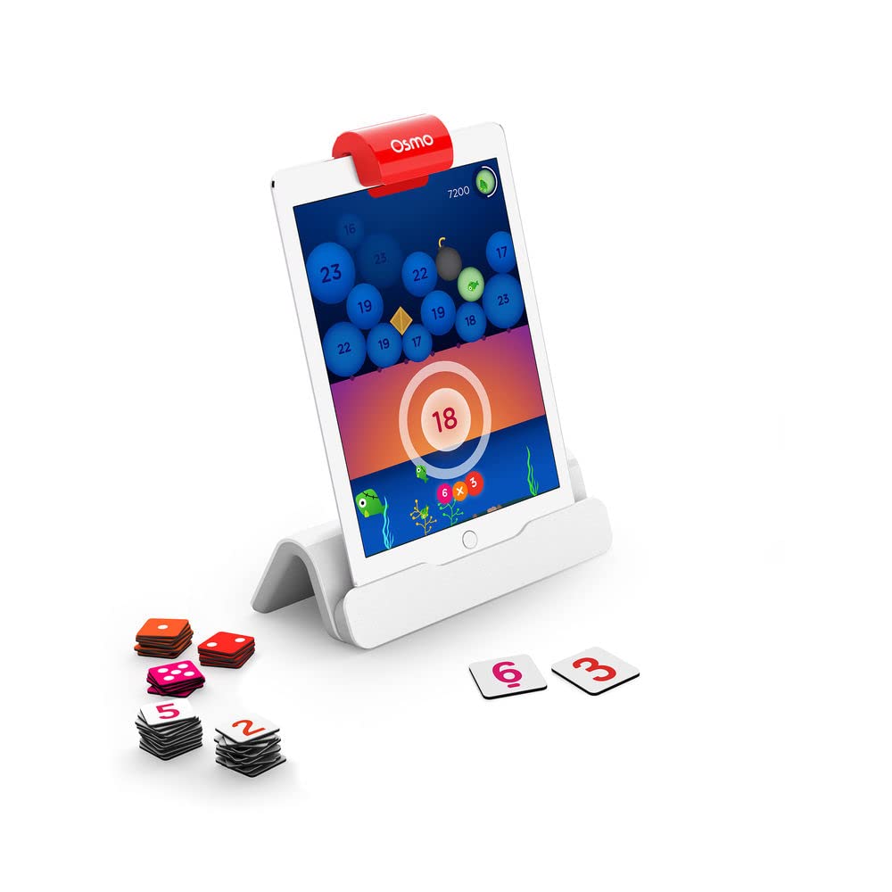 Osmo-Genius Numbers for iPad & Fire Tablet - Ages 6-10 - Math Equations (Counting,Addition,Subtraction & Multiplication) Educational Learning Games - STEM Toy-Boy & Girl (Osmo Base Required)