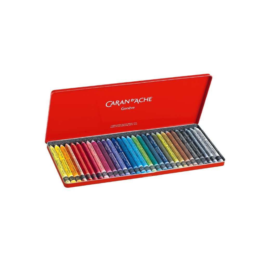 Caran d'Ache Classic Neocolor II Water-Soluble Pastels, 30 Colors