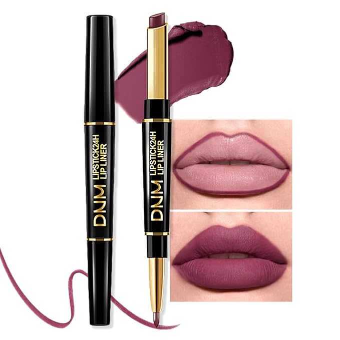 evpct 1Pcs More Berry Lip Liner and Lipstick Set Kit for Women, Matte Lips Kit with Lip Liner Lip Stains Long Lasting Waterproof 24 Hour Lipstick and Lip Liners Combo Lipliners Pencil 29#