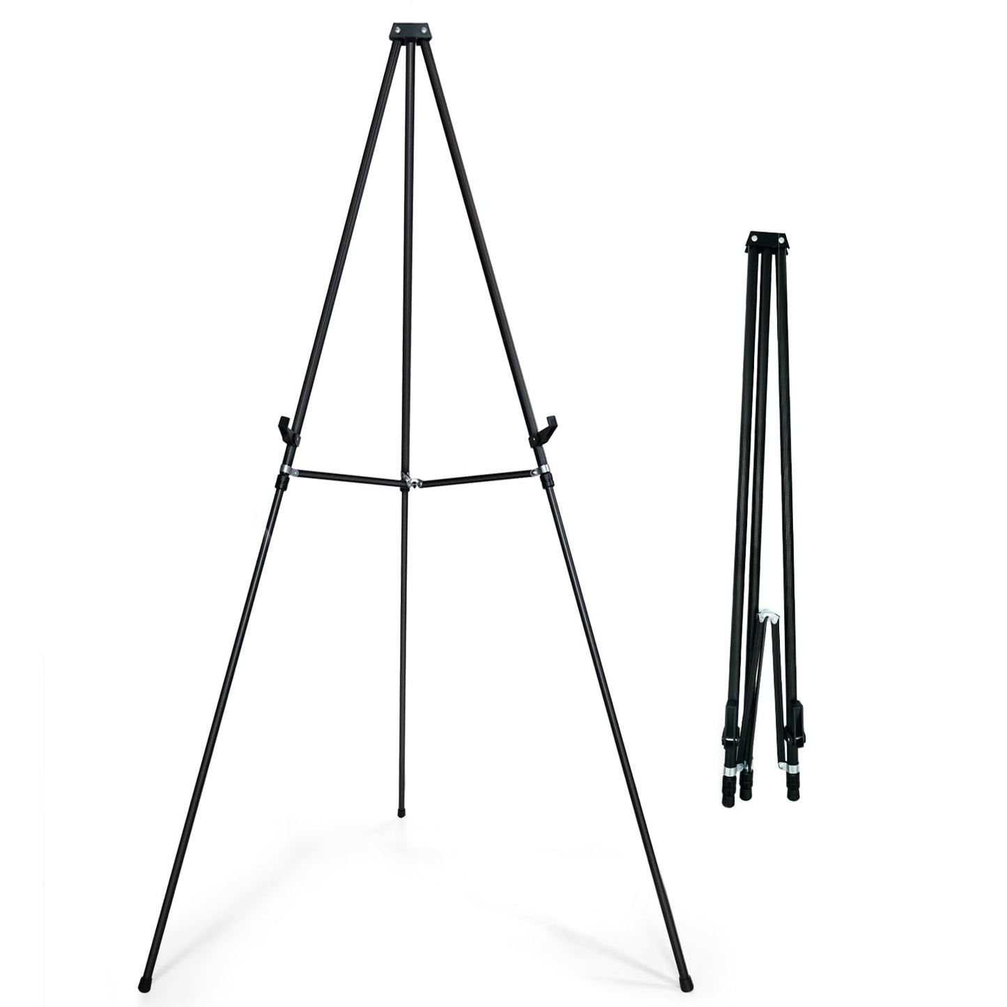 Falling in Art 70" Adjustable Aluminum Display Easel Stand, Versatile Tripod Easel for Artistic Presentations Stand, Lightweight and Sturdy for Art Shows, Exhibitions, and Studios, Holds 20 lbs