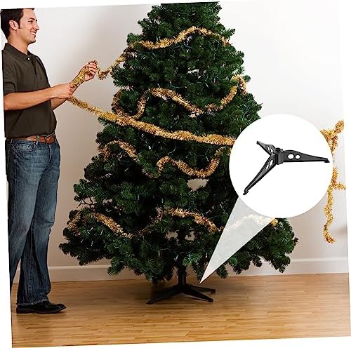 Compact Plastic Christmas Tree Stand Sturdy Xmas Tree Base Support for Christmas Parties Weddings and Outdoor Events and Design Fits Various Pole Items