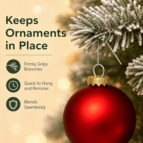 300pcs Metal Hooks for Christmas Ornament Cap, V Shape Spring