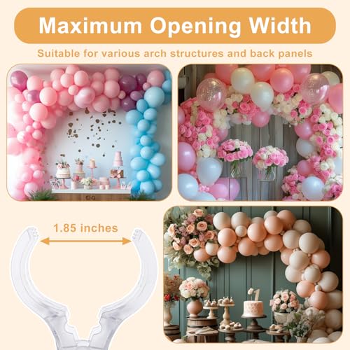 10 Pcs Large Balloon Arch Clips Transparent Clips for Balloon Arch 3.5 Inch Heavy Duty Back Drop Clips Clamps Plastic Spring Clamps for Birthday Wedding Backdrop Stand Photography Crafts Decoration