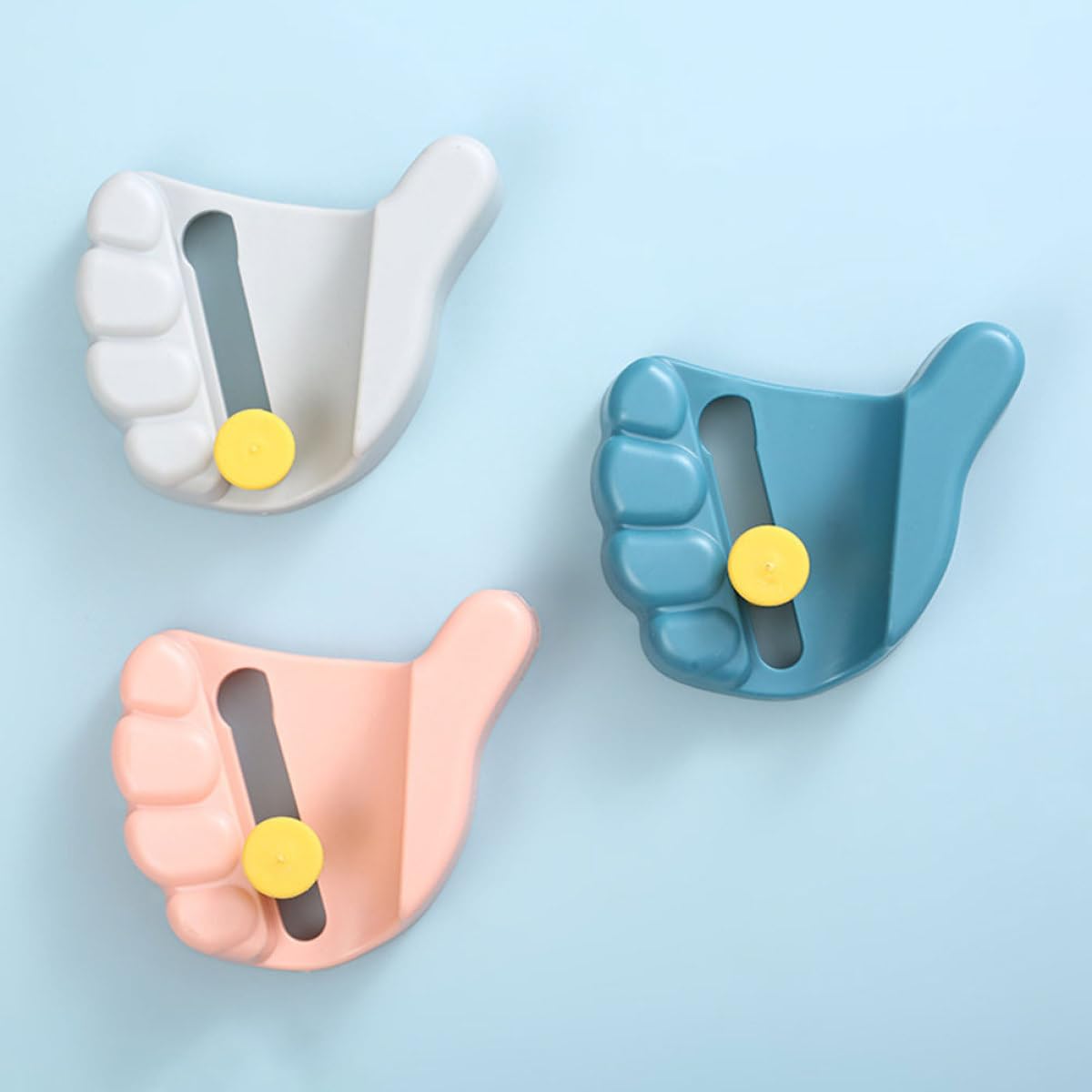 6pcs Punch Free Mop Hooks Wall Mounted Broom Mop Grippers Anti