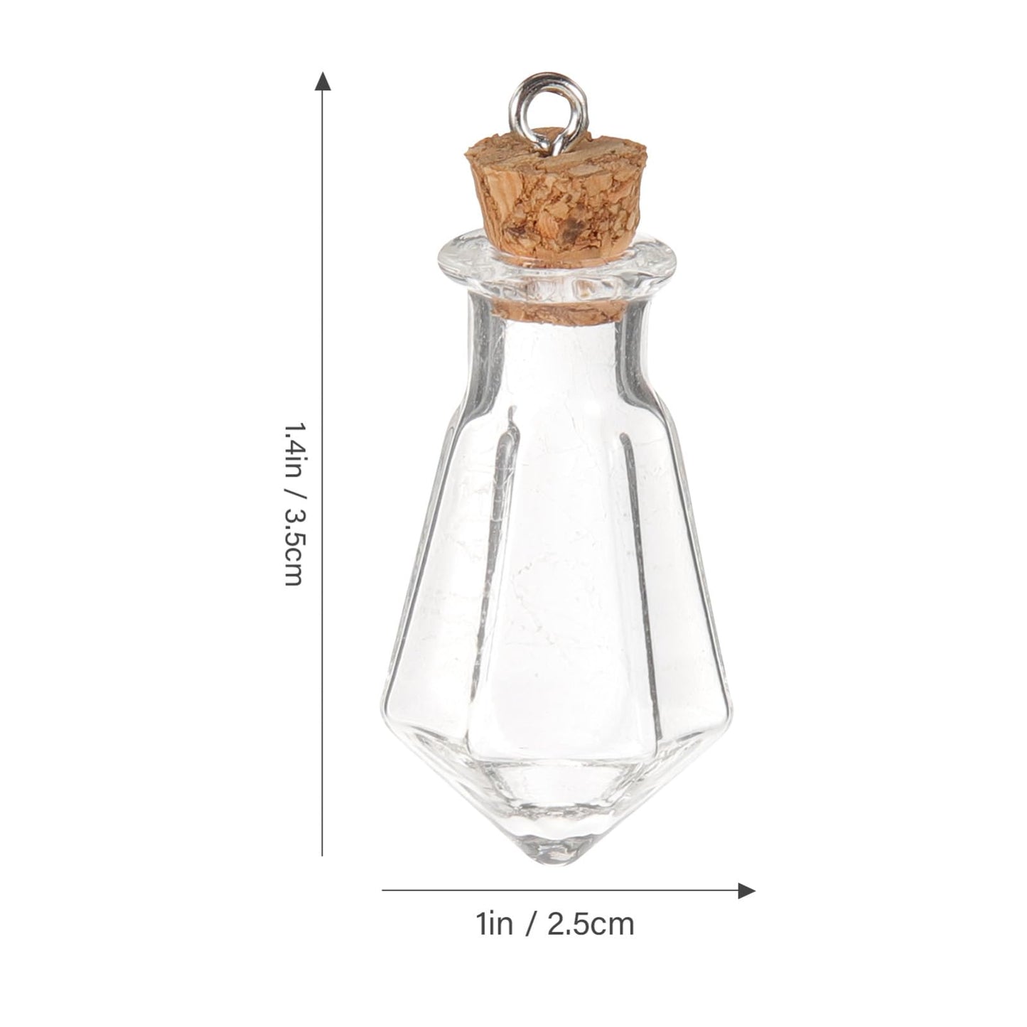 LALAFINA Mini Glass Bottles with Cork Lids 10Pcs Transparent Tiny Jars for Wish Message Storage Diy Craft Home Decor